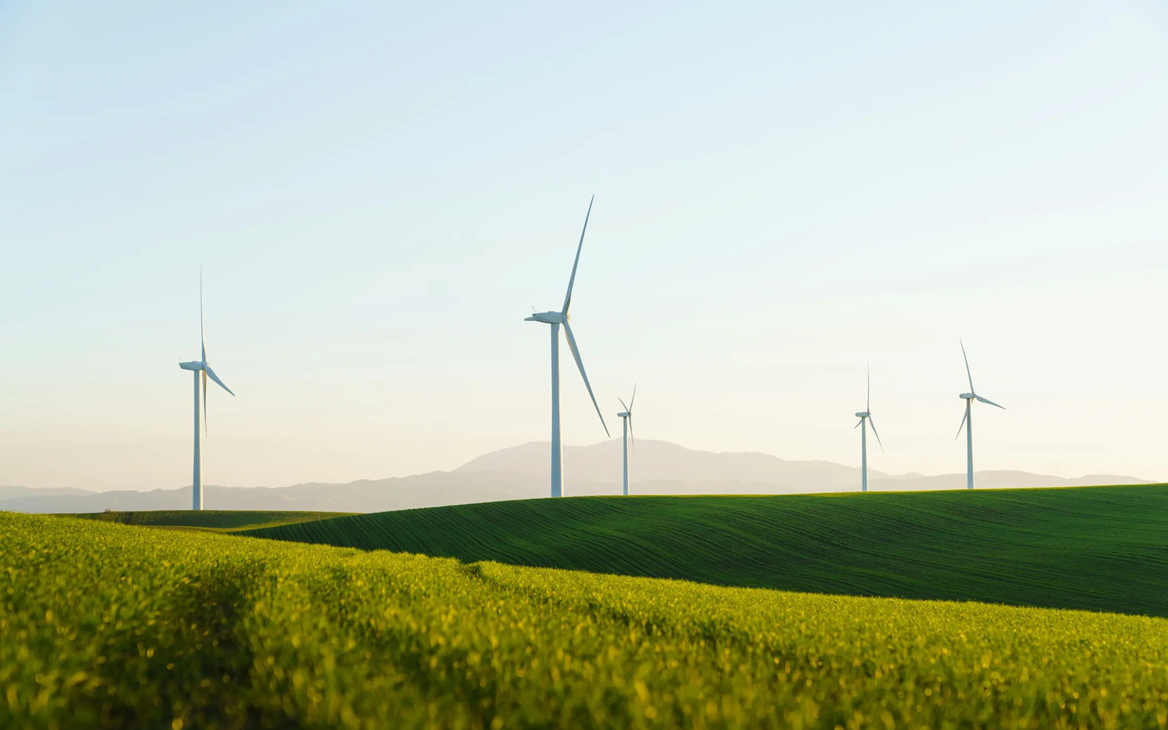 Landschaft mit sauberer Energie